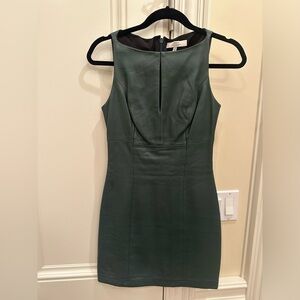 Robert Rodriquez green leather dress